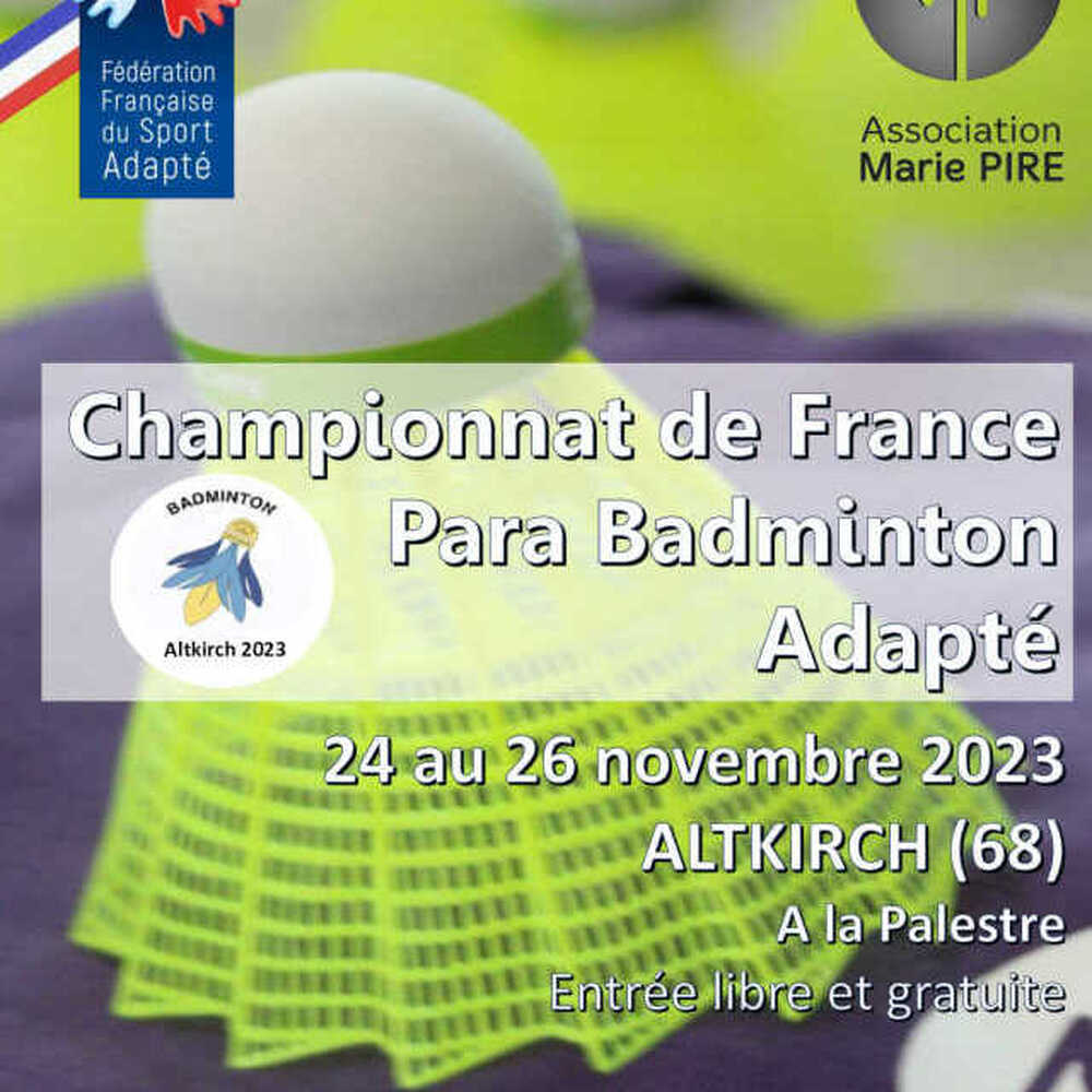 Championnat de France de Badminton - FFSA 2023 à ALTKIRCH avec Marie-Pire : émission complète . episode artwork