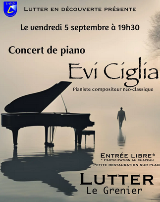 Lutter en découverte - Concert d'Evi Ciglia au Grenier de Lutter le 5 septembre "Le règne de l'eau"